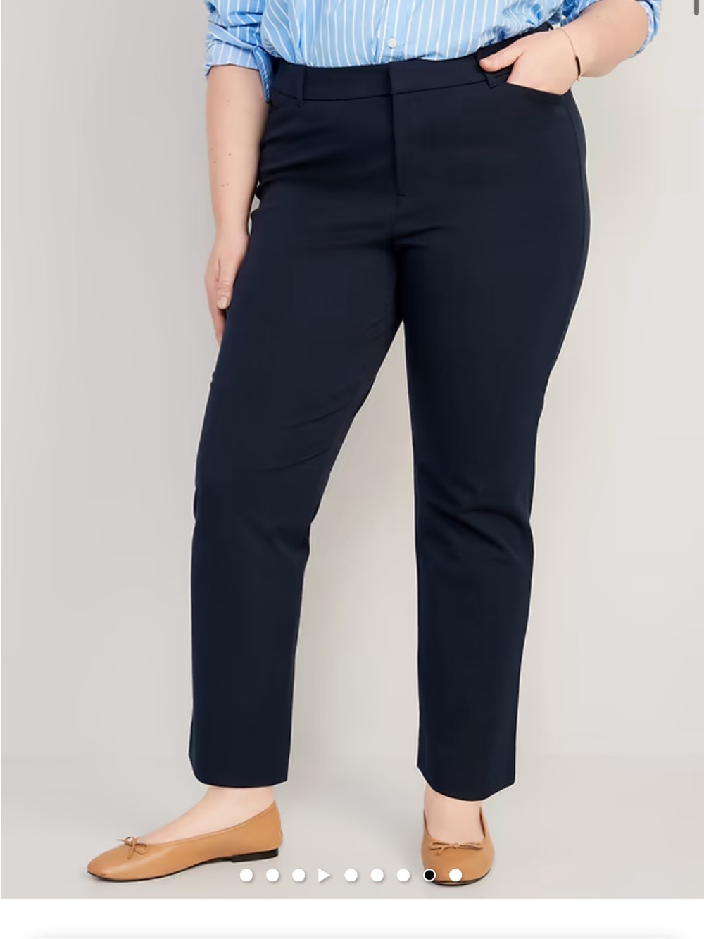 Old Navy Dress Pants High Rise Pixie Straight Secret Smooth Pockets